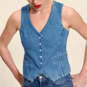 Rouje Denim Vest Top size 38